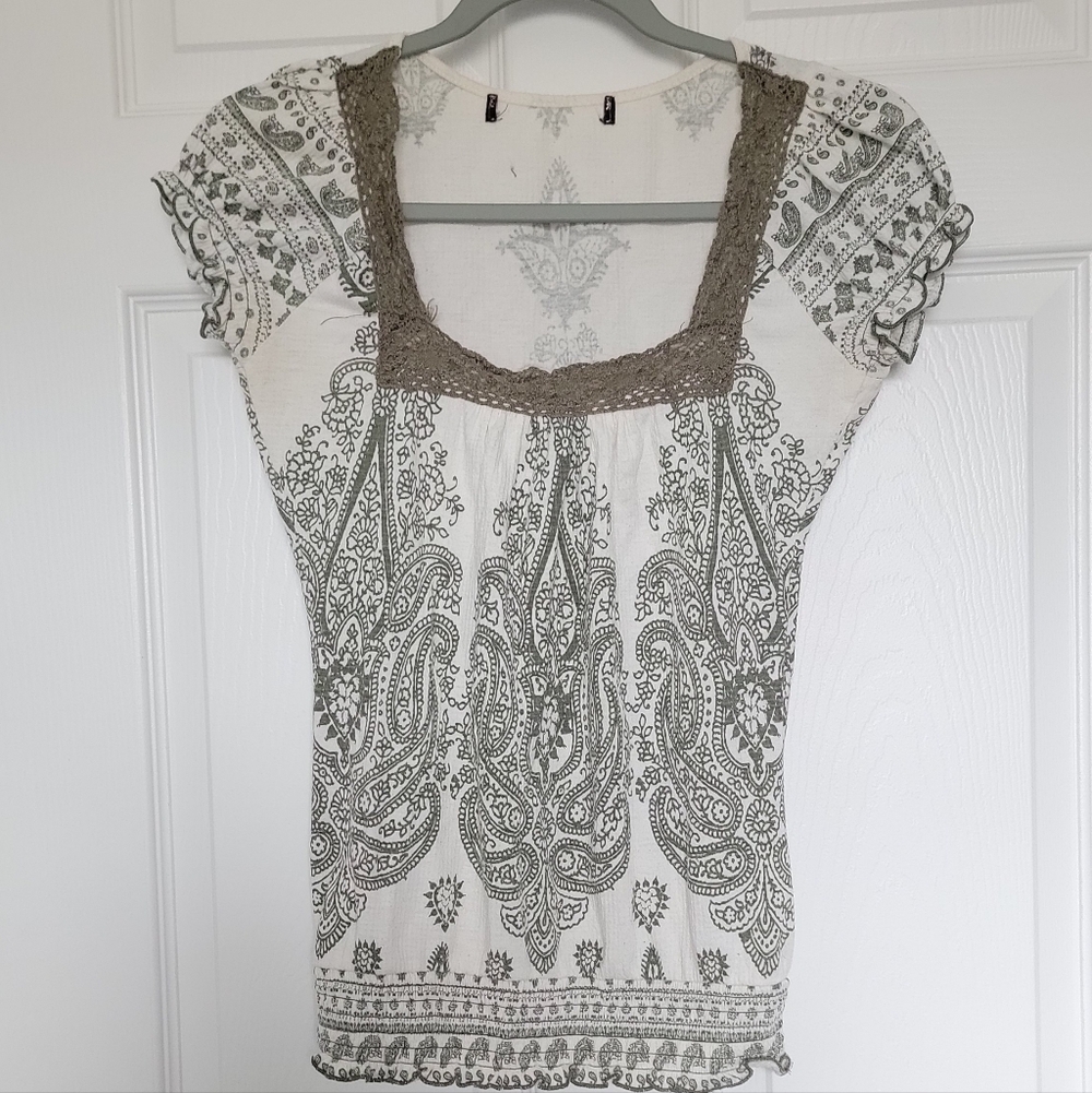 Boho Paisley Blouse Size Small